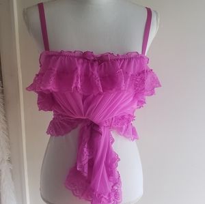 Victorias secret purple 💜 dress. Ruffled and sheer
